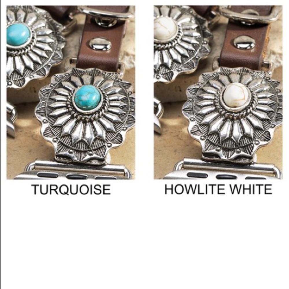 Natural Stone Concho Apple Watch Band - Picture 6 of 7